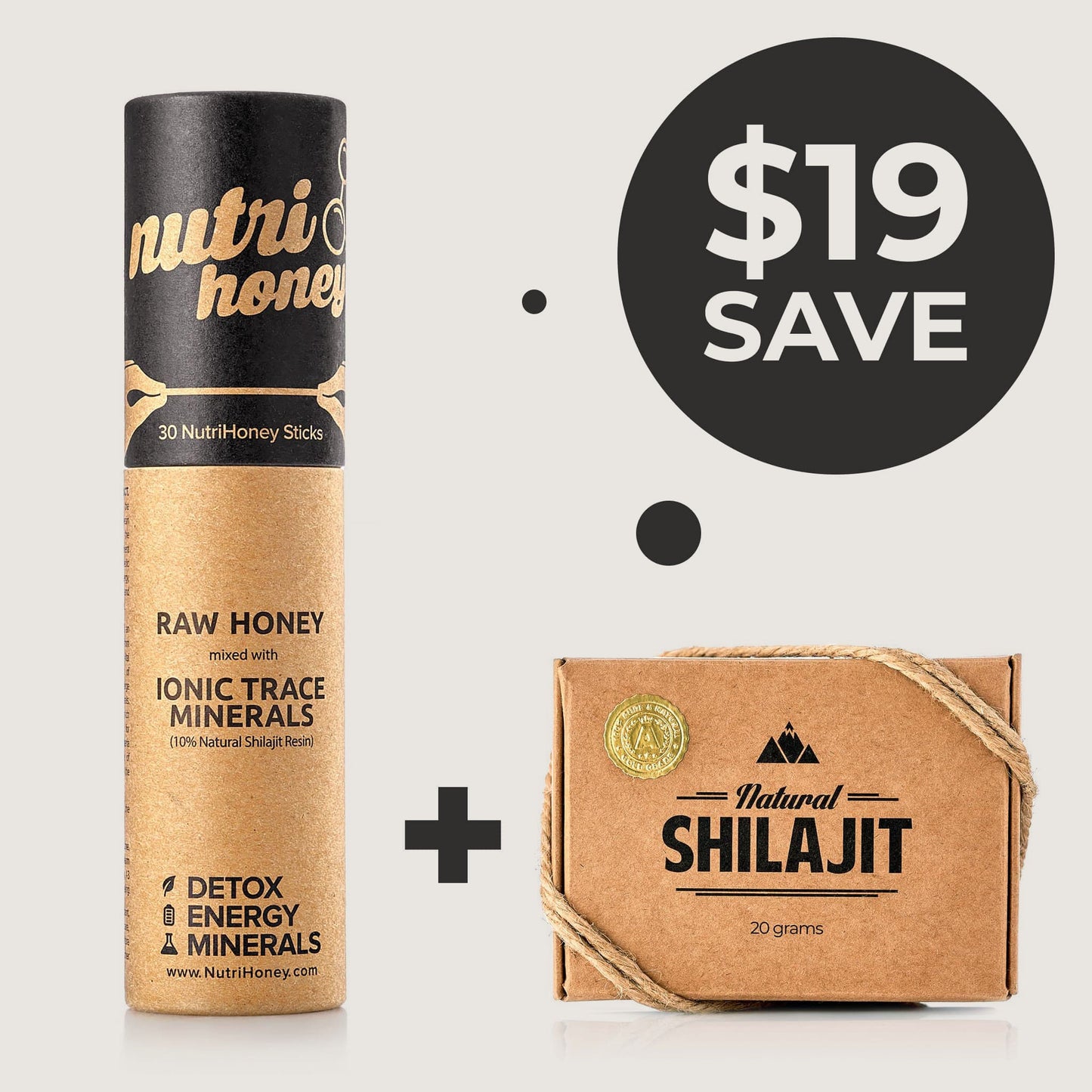 Bundle Deal: Natural Shilajit Resin + NutriHoney